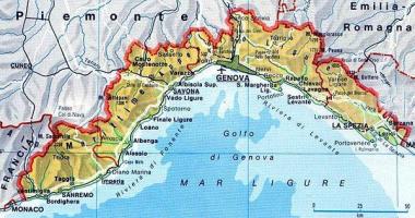 Ligurie na mapě