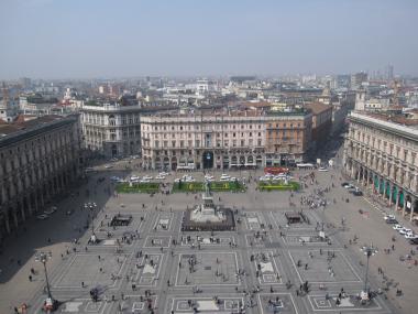 Milánské náměstí Piazza del Duomo