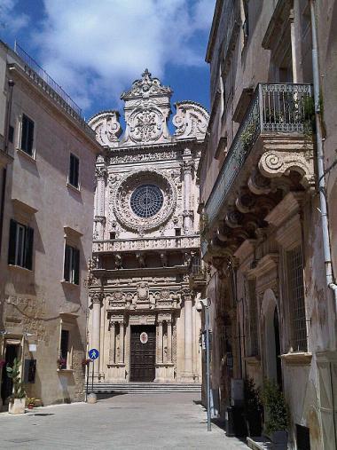 Poloostrov Salento a kostel Santa Croce